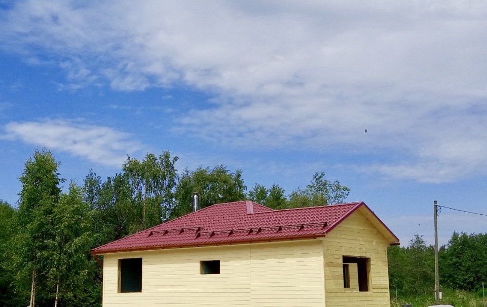 Одноэтажный, каркасно-щитовой дом 8х8 м и террасой 3×4.5 м. - 7