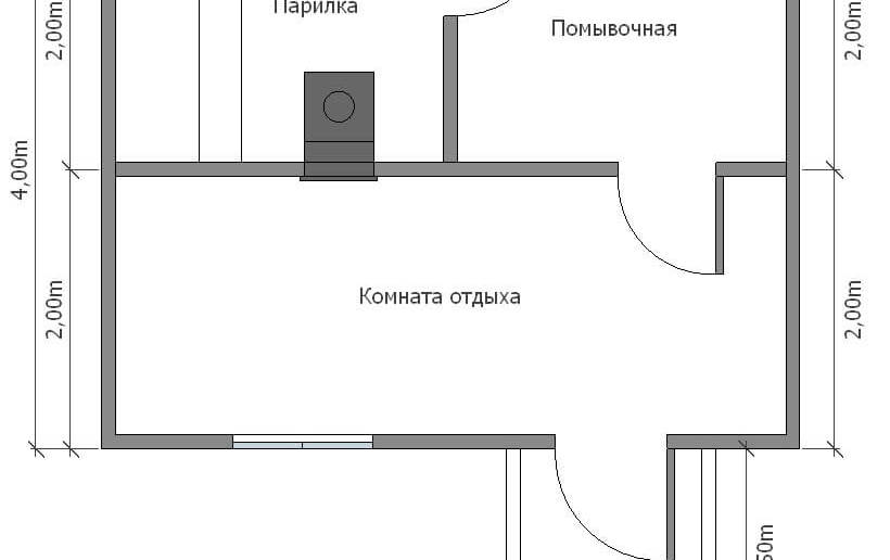 Одноэтажная каркасная баня 5х4м под ключ, утепление 150мм - 7