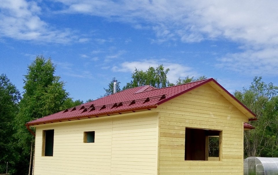 Одноэтажный, каркасно-щитовой дом 8х8 м и террасой 3×4.5 м. - 5