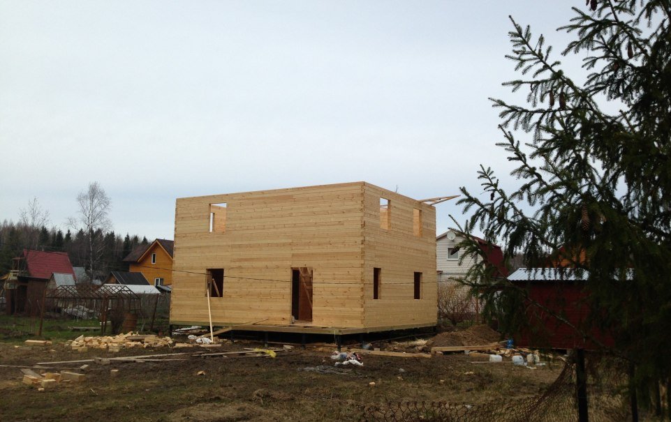 Двухэтажный деревянный дом из бруса (сундучок) - 3